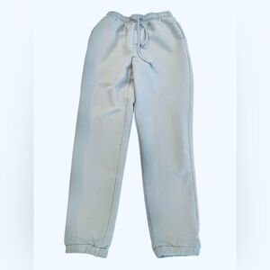 Meshki Joggers Womens Sky Blue Straight Leg Drawstring size XS